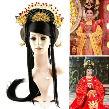 Staroveké kráľovná cosplay príslušenstvo vlasy dlhé tvarované princezná príslušenstvo vlasy tang cosplay pre ženy