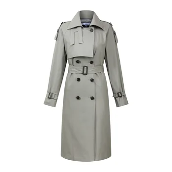 Ženské Zákopy Srsti Nové Voľný čas Dvojité Breasted Originálny Dizajn XS-XL Veľkosť Kabát