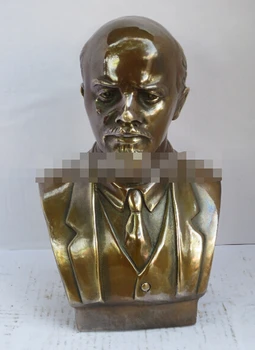 Starožitný medi Umenie zberateľskú Nádherné Lenin Busty socha Kovové remeslá, Moderné domova Dary