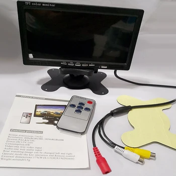 2 kanály video vstup 7inch farba mini monitor pre cctv kamery test zobrazenie analógové kamery monitor