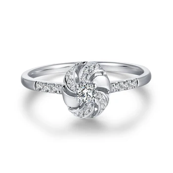 LANMI Jemné Šperky Au750 Biele Zlato Shinning Diamond Svadobné Sľúbil Krúžok Pre Ženy Výročie 18K Gold Diamond Krúžky
