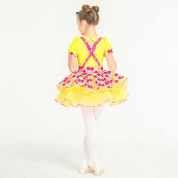 H2724 Deti Balet, Tanec Šaty, Kostým Dievčatá Fáze Profesionálny Výkon Zobraziť Tutu Šaty Deti Krátky Rukáv Dancewear
