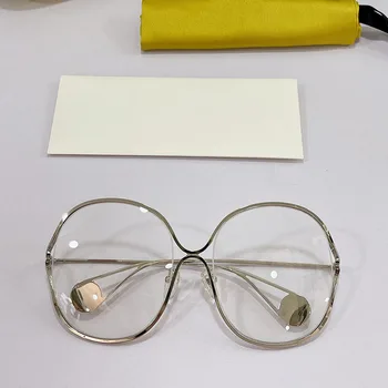 2022 nové módne slnečné okuliare big rám retro kovové kolo ženské okuliare osobnosti ultra ľahké pohodlné okuliare