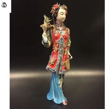WU CHEN DLHO Čínsky Štýl Klasického Krásne Ženy Socha Dekorácie Lady Umenie Sochárstvo Keramického Remesla Ploche Domova R7007