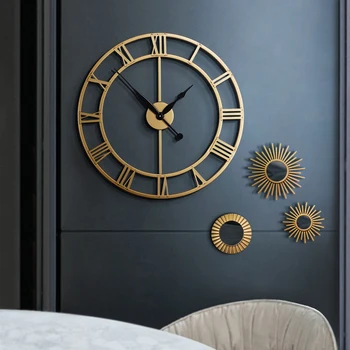 Nástenné hodiny obývacia izba svetlo luxusnú atmosféru tvorivej osobnosti hodiny hodinky stenu ultra-tichý domov hodiny, dekorácie