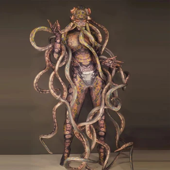 Octopus Strany Hrozné Octopus Monster Cosplay Kostýmy Ženy Muži Chápadlo Fáze Jumpsuit Dospelých Hranie Rolí Tanečník Kombinézu