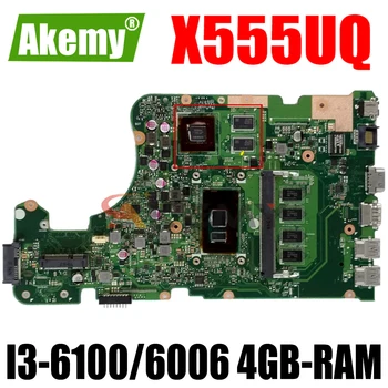 Akemy X555UQ Notebook základná doska Pre Asus X555UJ X555UF F555U X555UB X555UQ X555U doske 4 GB/I3-6100U/6006U CPU GT940M
