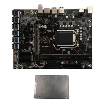 B250C BTC Ťažba Doska s 120 G SSD 12XPCIE na USB3.0 Kartu LGA1151 Podporuje DDR4 základnej Doske Počítača