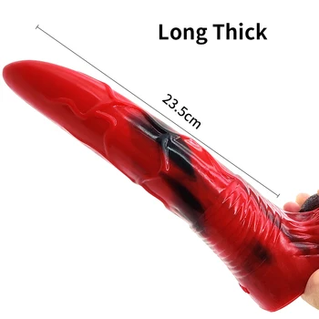 YOCY realistické jeleň penis hrubé dildo black red silikónový análny hračka pre ženy, mužov, masturbácia, zadok plug riti lesbické massge klitoris
