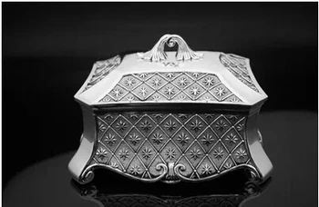 Veľké Klasickej Európskej Gothic Večnosti Rose Princess kovové šperky box drahocenná pamiatka suvenír box prípade Z010