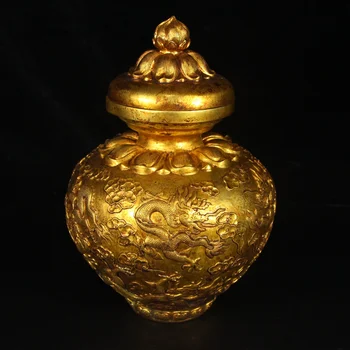 Laojunlu A Pozlátené-Bronz Všeobecné TO Jar Z Tang Antické Bronzové Dielo Zbierky Osamelej Čínskej