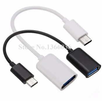 Typ C OTG kábel Kábel Adaptéra USB 3.1 Typ-C Samec na USB 3.0 A Female OTG Kábel, Kábel Adaptéra Biela/Čierna príslušenstvo zväzky