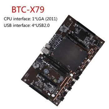H61 BTCX79 Baník Doska s E5 2603 V2 CPU+Switch Kábel LGA 2011 DDR3 Podporu 3060 3070 3080 GPU pre BTC Ťažba