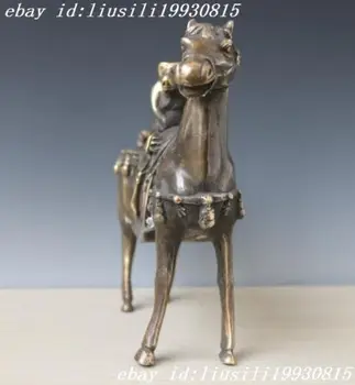 Čínska Ľudová Kultúra Ručné Mosadz Opice Jazdecká Socha koňa