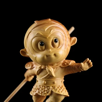 Cartoon Opičí Kráľ Wukong 10 CM Čínsky Krušpán Statu Bábiky Darček Vyrezávané Výzdoba Steny Figúrky Záhrada Miniatúr