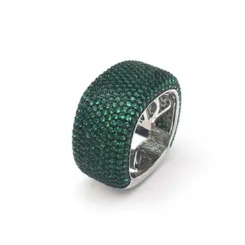 VANTJ Nový Dizajn Emerald Zafír, Rubín Krúžky 925 Sterling Silver Vytvorené Drahokam Chrbtice Aquamaline Šperky Pre Ženy Strany Darček