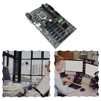 B250 BTC Ťažba Stroj základnej Doske 12 PCIE 16X Graf Kartu LGA1151 s SATA SSD120G+Chladiaci Ventilátor Podporu DDR4 VGA
