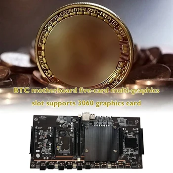 H61 BTCX79 Baník Doska s E5 2620 CPU+Switch Kábel LGA 2011 DDR3 Podporu 3060 3070 3080 GPU pre BTC Ťažba