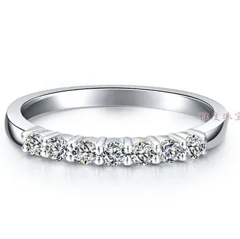 Dossy Šperky 0.7 Ct Micro-pripraviť Diamantový Prsteň Zásnubný Prsteň pre Ženy Platinum 950 Svadobné Svadobné