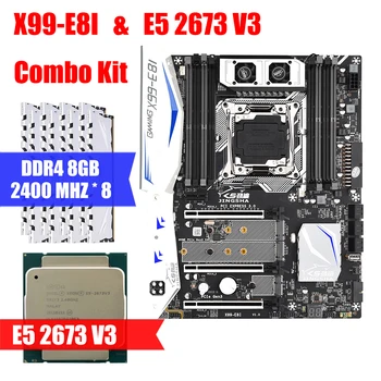 X99 E8I & E5 2673 v3 & DDR4 8GB 2400MHZ *8 Kombinácia Auta Doske Podpora Intel XEON E5 LGA2011-3 M. 2 NVME USB3.0