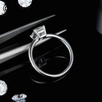 ORSA ŠPERKY 925 Silver Moissanite Diamantové Zásnubné Prstene 1ct DE Farba VVS Jasnosť Výročie Snubné Prstene, Šperky SMR56