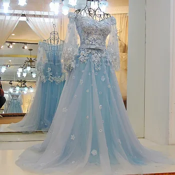 Svetlo modrá šatka šaty Stredoveké šaty Renesancie šaty kráľovské šaty Victoria šaty/princezná cosplay Belle Loptu