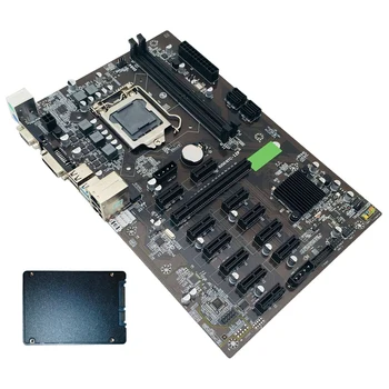 B250 BTC Ťažba Doska s 128G SSD LGA 1151 DDR4 12X Slot Grafickej Karty SATA3.0 USB3.0 pre BTC Banské Banské