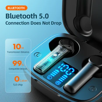 Nové TWS 5.0 Bluetooth Slúchadlá s Mikrofónom, Dotykové Ovládanie 9D Bezdrôtové Slúchadlá HIFI Slúchadlá Šport Beh Heasets HD Hovor