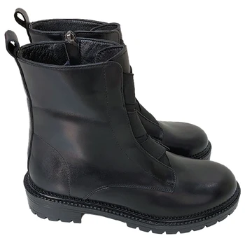 Čierne Ženy Boot, Čierna Koža Topánkami, Ženy, Topánky, Čierne Lady Boot