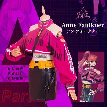 Anime Hry Paradox Live Anne Faulkner Battle Suit Denne Kožené Uniforme, Cosplay Kostým Ženy Halloween Doprava Zadarmo 2021