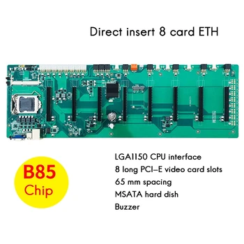B85 Baník Doske LGA1150 DDR3 E-ATX 65mm Medzery 8XPCI-E Slot Grafickej Karty pre ETHERNET BTC Banské Banské