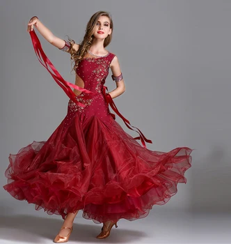 Ženy Spoločenský Tanec Šaty 2021 Kvalitné Lacné Tango Valčík Tanec Sukne Dospelých, Tanečná Sála Súťaže Tanečné Šaty