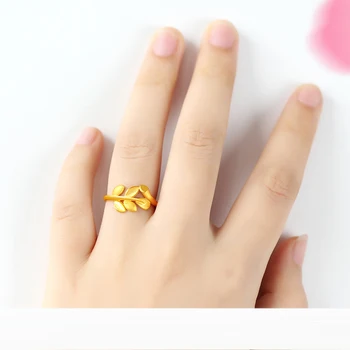 QA 24K Pure Gold Ring Reálne AU 999 Pevné Zlaté Krúžky Elegantný Lesklý Krásnej Luxusnej Módnej Klasické Šperky Hot Predaj Nových 2020