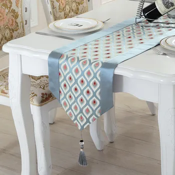 Európska Hodváb a satén Žakárové tabuľka vlajku Amerických pastoračnej luxusnom štýle čaj stôl dekoračné tkaniny kabinetu dlhé postele uterák
