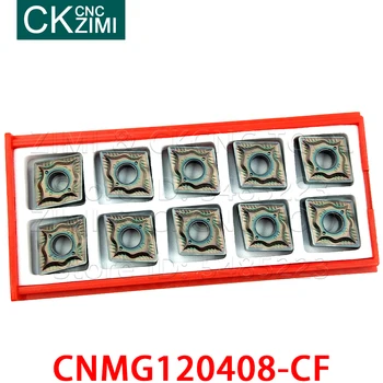 CNMG120408-CF ZM1135 CNMG 120408 CF Karbidu Vložky Vonkajšie Sústruženie Vložky Nástrojov CNC mechanické Kovov, Sústružnícke Nástroje pre oceľ