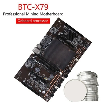 BTCX79 H61 Ťažba Doska s E5 2630 V2 CPU+Ventilátor+Switch Kábel DDR3 Podporu 3060 3070 3080 Grafická Karta pre BTC