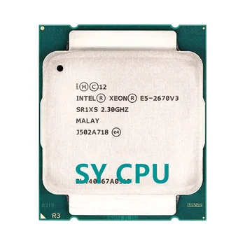 Intel Xeon E5-2670V3 E5 2670v3 E5 2670 v3 2.3 GHz Dvanásť-Core Dvadsať-štyri-Niť CPU Procesor 30 M 120W LGA 2011-3