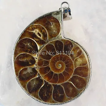 45 mm - 50 mm Veľké Prírodné Ammonite Shell kameň Prívesok Korálky Veľkoobchod ( 10 ks/lot)