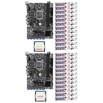 B250C BTC ETH Ťažba Doska s 12X010-X PCIE 1X až 16X Stúpačky Karta+ CPU LGA1151 DDR4 DIMM SATA3.0 12 USB3.0