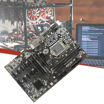 B250 BTC Ťažba Doska s CPU Chladenie Gan+Prepínač Line+Termálnej pasty 12 PCIE Slot LGA1151 DDR4 DIMM SATA3.0 12GPU