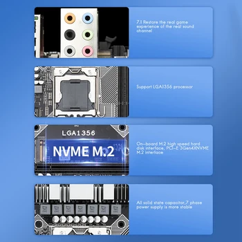 X79 Doske X79A 2.0 LGA 1356 Pin DDR3 Dual-Channel Podporu 2X16G pre Xeon LGA 1356 Procesor