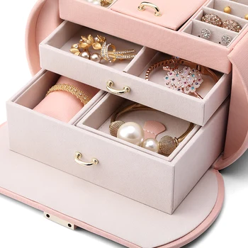 Šperky Úložný Box kórejský Princezná Multi-Layer Náušnice Ubytovať Priateľka Narodeniny Tanabata valentínsky Deň matiek