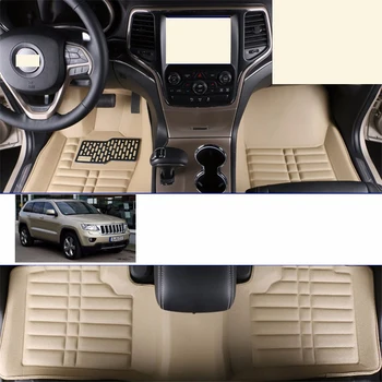 Kožené auto auto podlahové rohože na jeep grand cherokee wk2 2011 2012 2013 2016 2017 2018 príslušenstvo zahŕňa