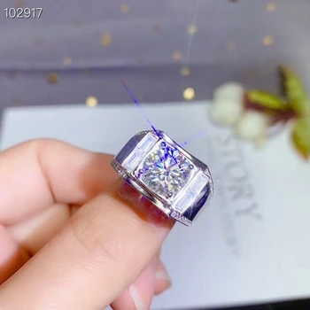2020 nové šumivé moissanite krúžok pre mužov reálne 925 silver 8*8 mm veľkosť gem darček k narodeninám lesklé lepšie ako diamant silný výkon
