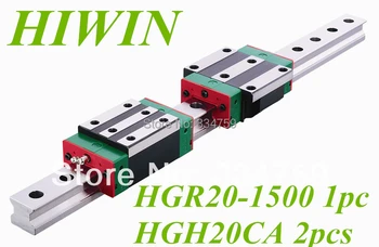 NOVÉ HIWIN lineárne sprievodca HGR20 L1500mm a 2ks HGH20CA cnc železničnej blok lineárne blok CNC časti