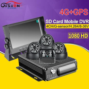 256 GB SD 4G GPS 4CH Auta DVR MDVR videorekordér 7