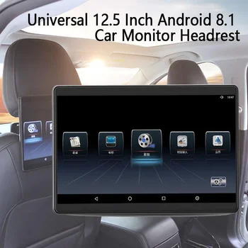 12.5 Palce Android Auto Monitor na opierku hlavy IPS Dotykový Displej HD 1080P Video, WIFI/USB/SD/Bluetooth/FM/Reproduktor