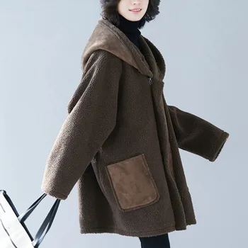2022 Zimné Kabáty Ženy Oblečenie Móda Fleece vrchné oblečenie Topy Dámske Žena Plus Veľkosť Dlho Parkas Zimná Bunda XA374
