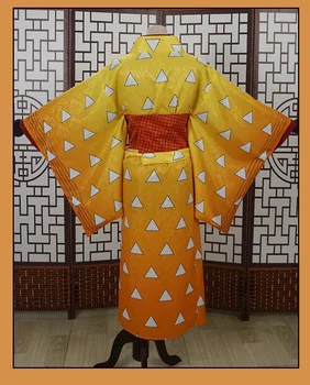 Anime Démon Vrah kimetsu č yaiba Tanjirou Zenitsu Inosuke Cosplay Kostýmy Japonské Kimono pre Ženy