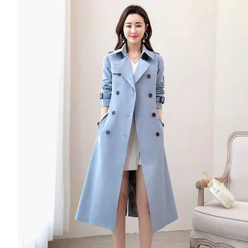 Ženy Jeseň Zákopy srsti 2022 Nové Elegantné Slim Coats Žena Fashion Street Style Kabát veľkosť Voľné Jar Windbreaker OK214